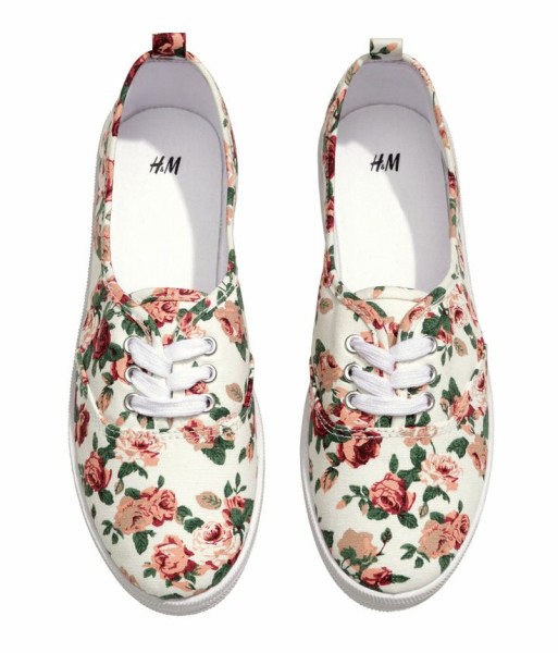 Floral sneakers by H&M