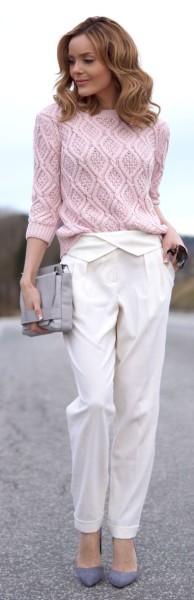 There's something very soft and beautiful about the colours and fabrics used in this outfit. Romantic Inspiration
