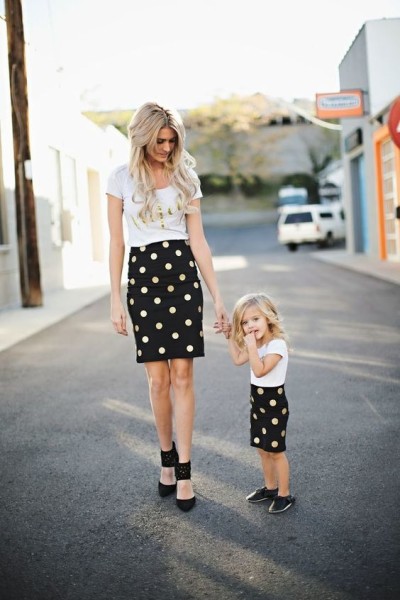 litter and Polka Dots Mommy and me outfits