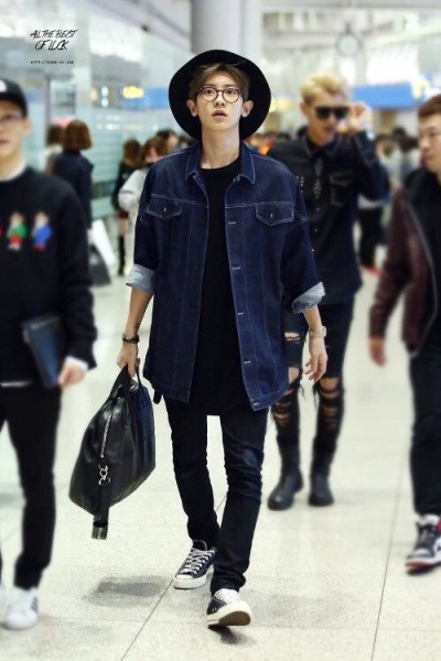 EXO Chanyeol kpop airport fashion