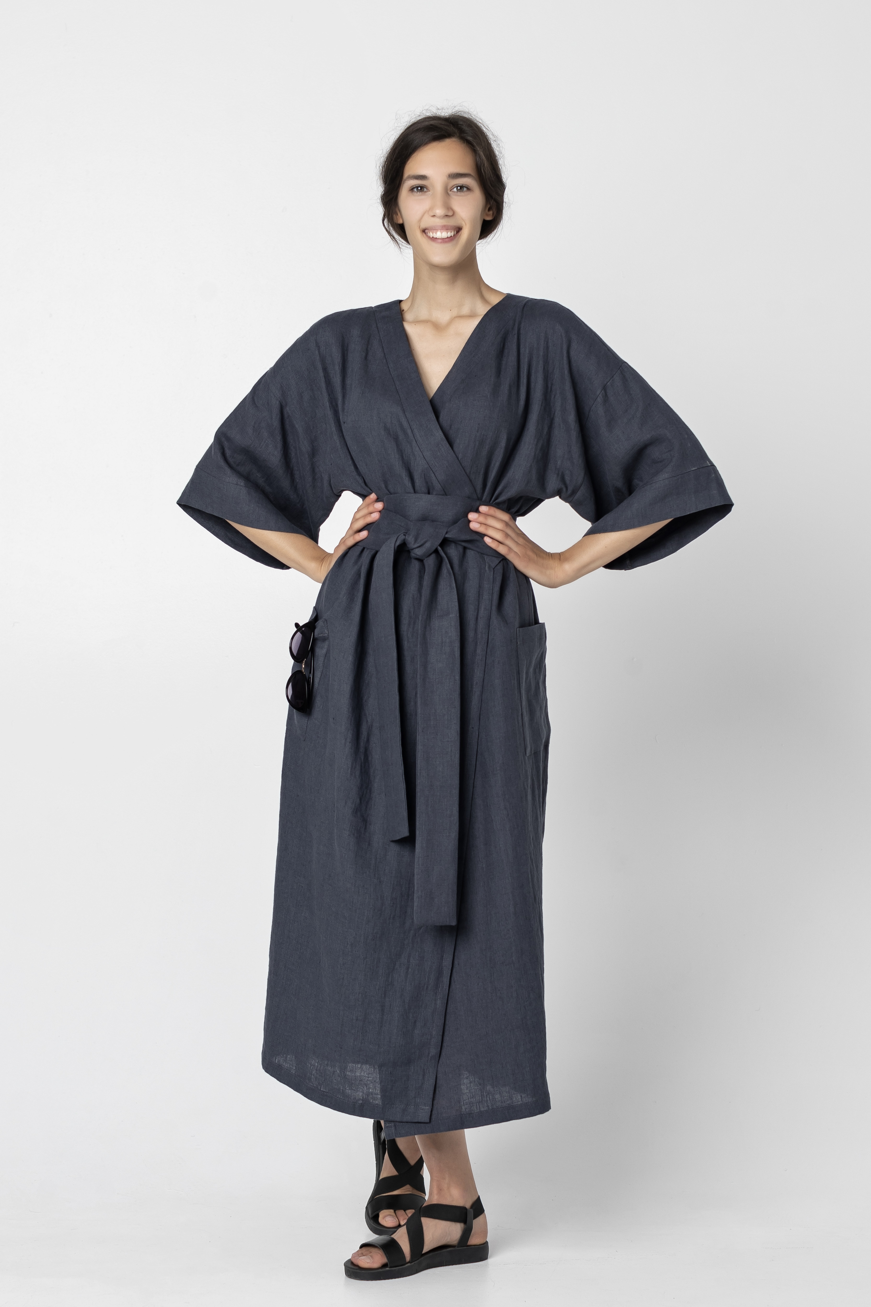 MEZO | Kimono Robe Linen Dress